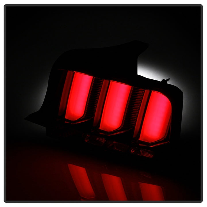 Spyder 05-09 Ford Mustang (Red Light Bar) LED Tail Lights - Black ALT-YD-FM05V3-RBLED-BK - Bull Strap