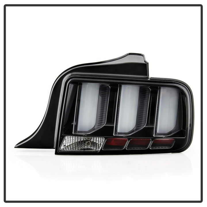 Spyder 05-09 Ford Mustang (White Light Bar) LED Tail Lights - Black ALT-YD-FM05V3-LED-BK - Bull Strap
