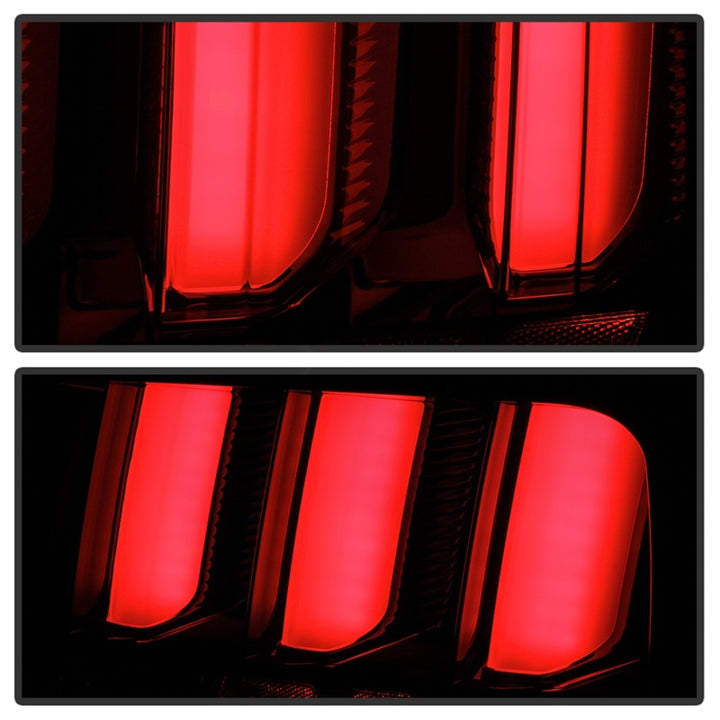Spyder 05-09 Ford Mustang (White Light Bar) LED Tail Lights - Smoke ALT-YD-FM05V3-LED-SM - Bull Strap