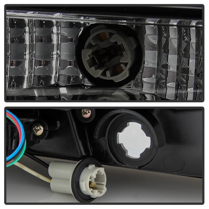 Spyder 05-09 Ford Mustang (White Light Bar) LED Tail Lights - Smoke ALT-YD-FM05V3-LED-SM - Bull Strap