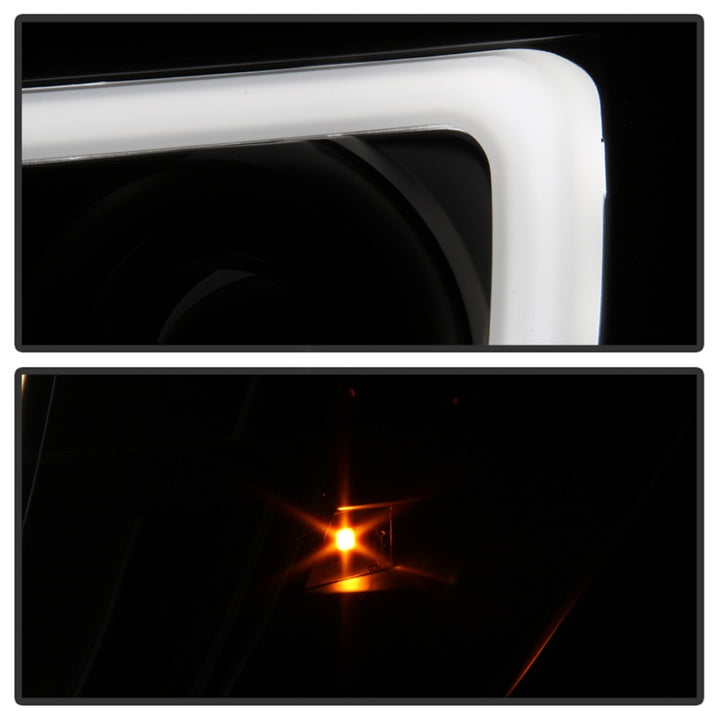 Spyder 05-11 Toyota Tacoma Ver 2 Proj Headlights - Light Bar DRL - Black Smoke PRO-YD-TT05V2-LB-BSM - Bull Strap