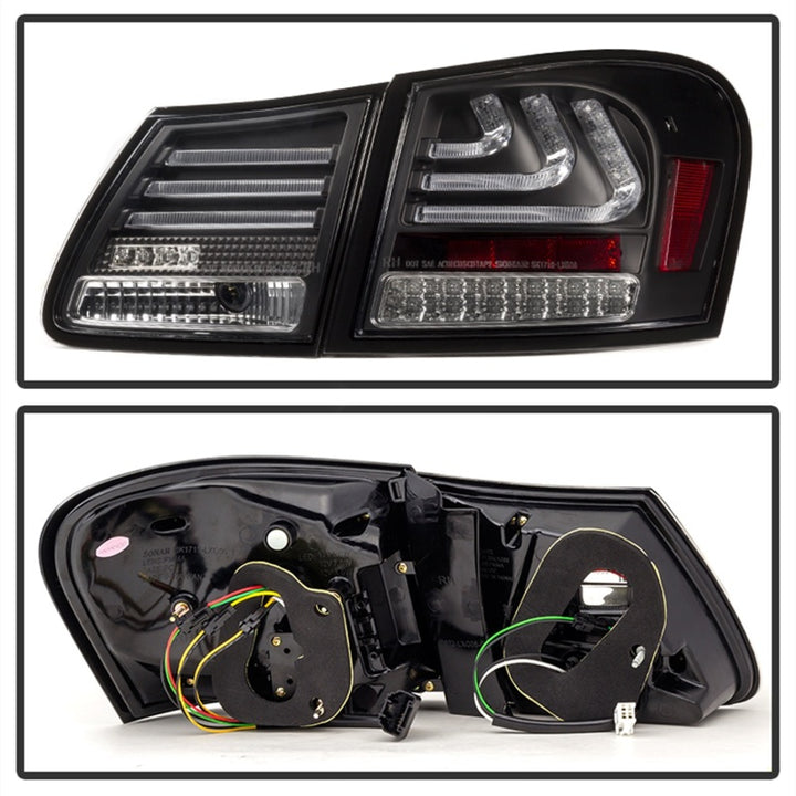 Spyder 07-11 Lexus GS 350 LED Tail Lights Black ALT-YD-LGS06-LED-BK - Bull Strap