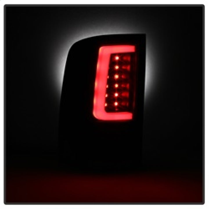Spyder 07-13 GMC Sierra 1500 V2 Light Bar LED Tail Lights - Black (ALT-YD-GS07V2-LBLED-BK) - Bull Strap