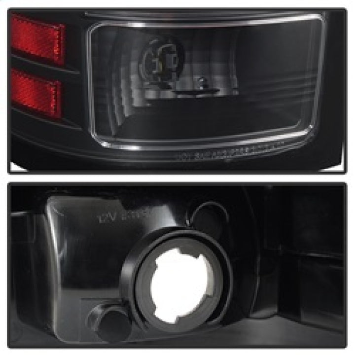 Spyder 07-13 GMC Sierra 1500 V2 Light Bar LED Tail Lights - Black (ALT-YD-GS07V2-LBLED-BK) - Bull Strap