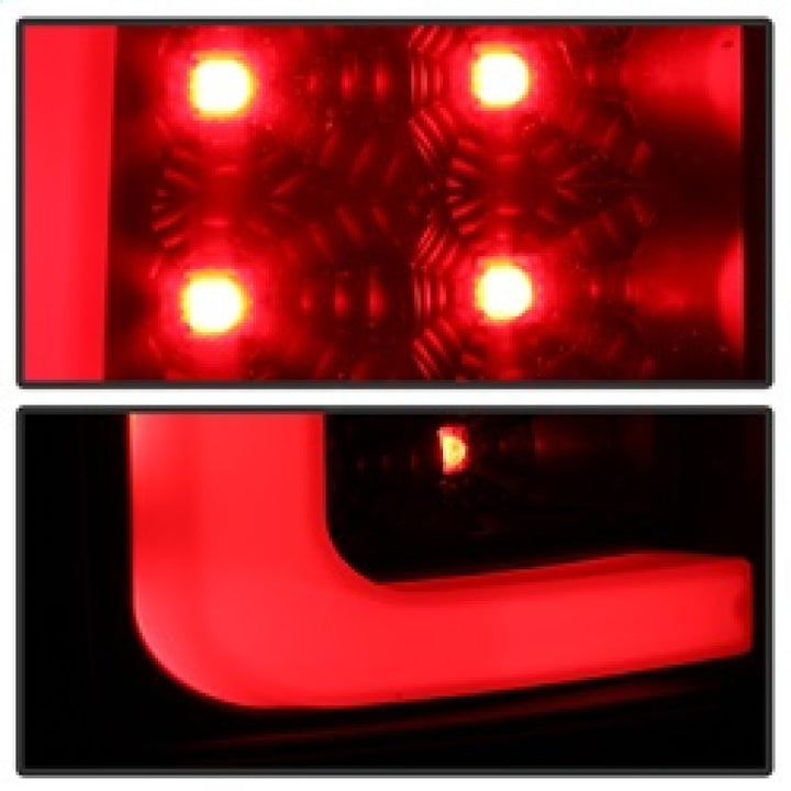 Spyder 07-13 GMC Sierra 1500 V2 Light Bar LED Tail Lights - Black (ALT-YD-GS07V2-LBLED-BK) - Bull Strap