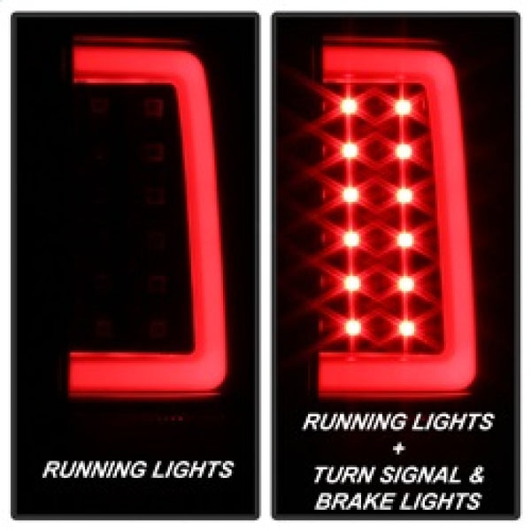 Spyder 07-13 Silverado (Will Not Work w/2010 921 Bulb) V3 LED Tail Lghts Blk ALT-YD-CS07V3-LBLED-BK - Bull Strap