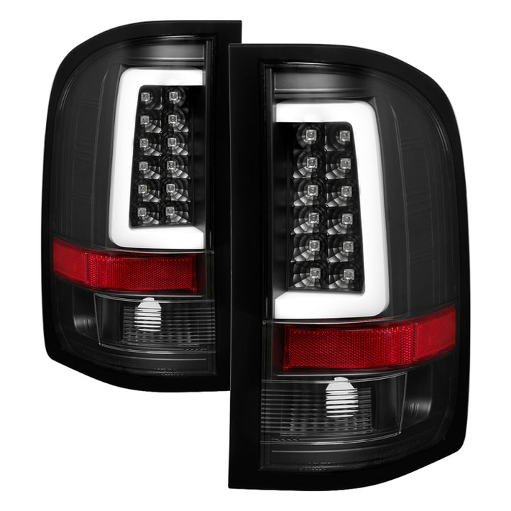 Spyder 07-13 Silverado (Will Not Work w/2010 921 Bulb) V3 LED Tail Lghts Blk ALT-YD-CS07V3-LBLED-BK - Bull Strap