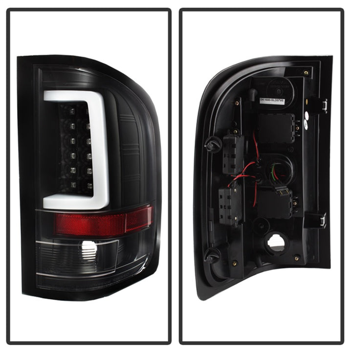 Spyder 07-13 Silverado (Will Not Work w/2010 921 Bulb) V3 LED Tail Lghts Blk ALT-YD-CS07V3-LBLED-BK - Bull Strap