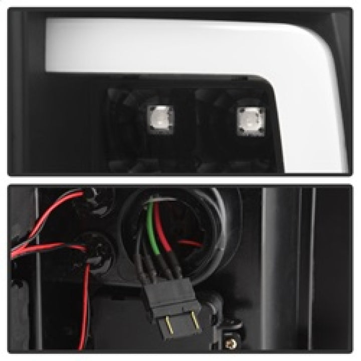 Spyder 07-13 Silverado (Will Not Work w/2010 921 Bulb) V3 LED Tail Lghts Blk ALT-YD-CS07V3-LBLED-BK - Bull Strap