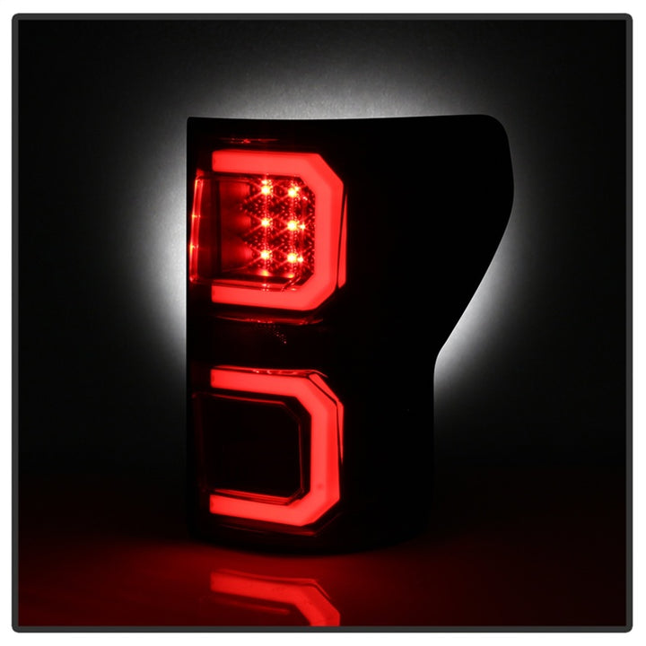 Spyder 07-13 Toyota Tundra V2 Light Bar LED Tail Lights - Black ALT-YD-TTU07V2-LB-BK - Bull Strap