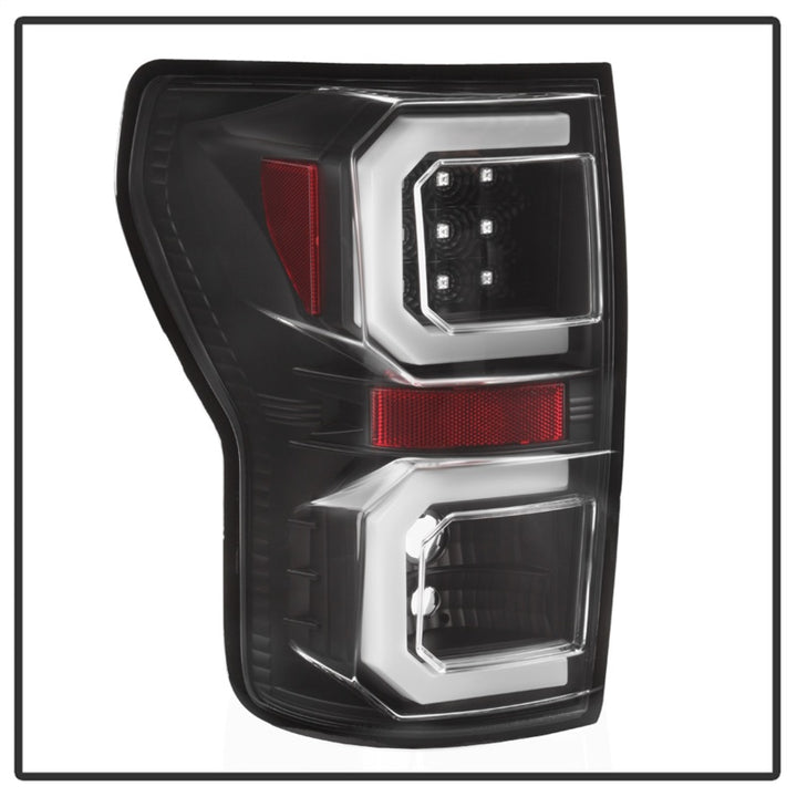 Spyder 07-13 Toyota Tundra V2 Light Bar LED Tail Lights - Black ALT-YD-TTU07V2-LB-BK - Bull Strap