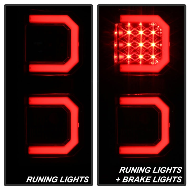 Spyder 07-13 Toyota Tundra V2 Light Bar LED Tail Lights - Black ALT-YD-TTU07V2-LB-BK - Bull Strap