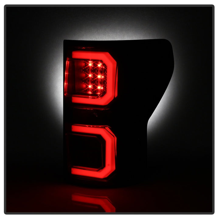 Spyder 07-13 Toyota Tundra V2 Light Bar LED Tail Lights - Smoke ALT-YD-TTU07V2-LB-BSM - Bull Strap