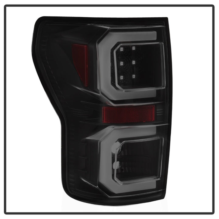 Spyder 07-13 Toyota Tundra V2 Light Bar LED Tail Lights - Smoke ALT-YD-TTU07V2-LB-BSM - Bull Strap