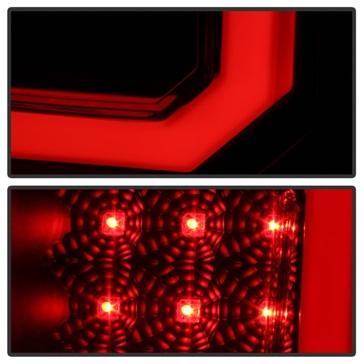Spyder 07-13 Toyota Tundra V2 Light Bar LED Tail Lights - Smoke ALT-YD-TTU07V2-LB-BSM - Bull Strap
