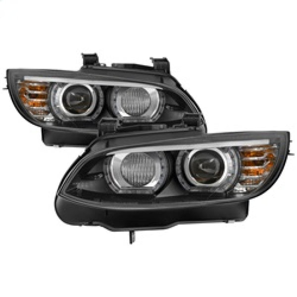 Spyder 08-10 BMW F92 3 Series Projector Headlights - LED DRL - Black (PRO-YD-BMWE9208-DRL-BK) - Bull Strap