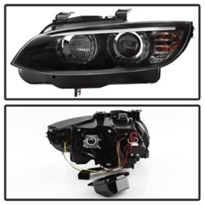 Spyder 08-10 BMW F92 3 Series Projector Headlights - LED DRL - Black (PRO-YD-BMWE9208-DRL-BK) - Bull Strap