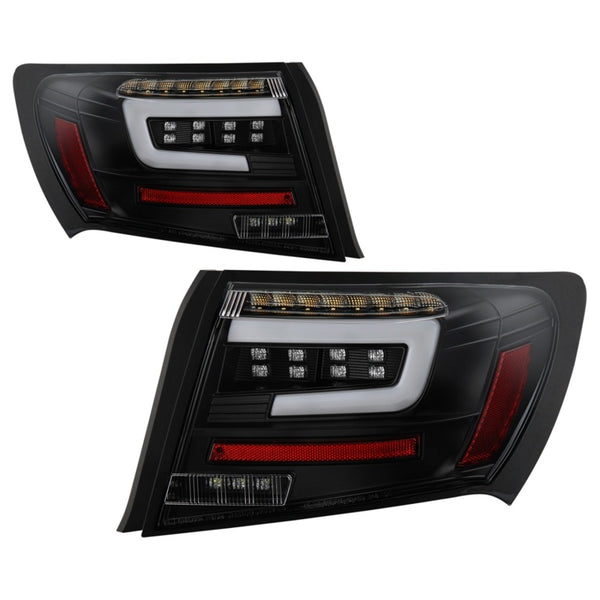 Spyder 08-11 Subaru Impreza WRX 4DR LED Tail Lights - Black ALT-YD-SI084D-LED-BK - Bull Strap