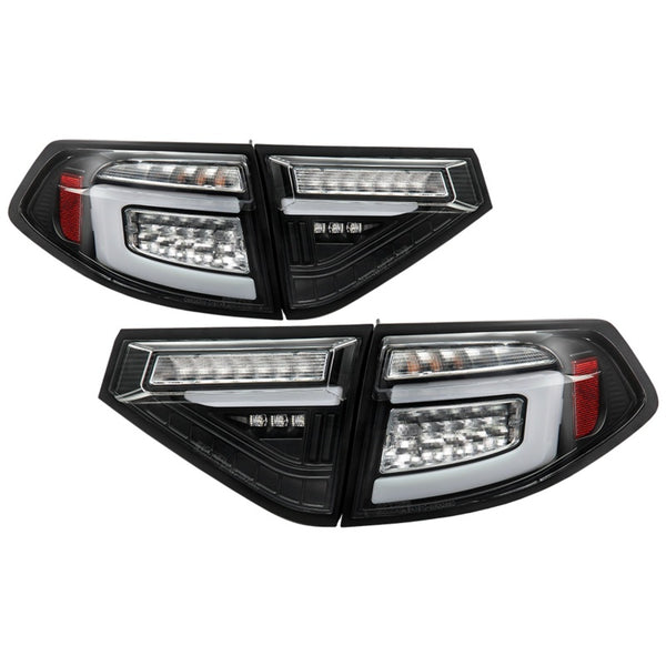 Spyder 08-14 Subara Impreza WRX Hatchback LED Tail Lights Seq Signal Black ALT-YD-SI085D-SEQ-BK - Bull Strap