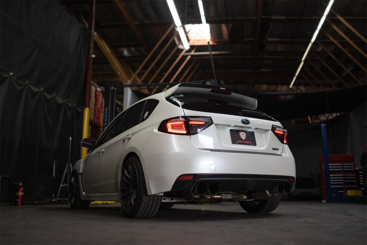 Spyder 08-14 Subara Impreza WRX Hatchback LED Tail Lights Seq Signal Black ALT-YD-SI085D-SEQ-BK - Bull Strap