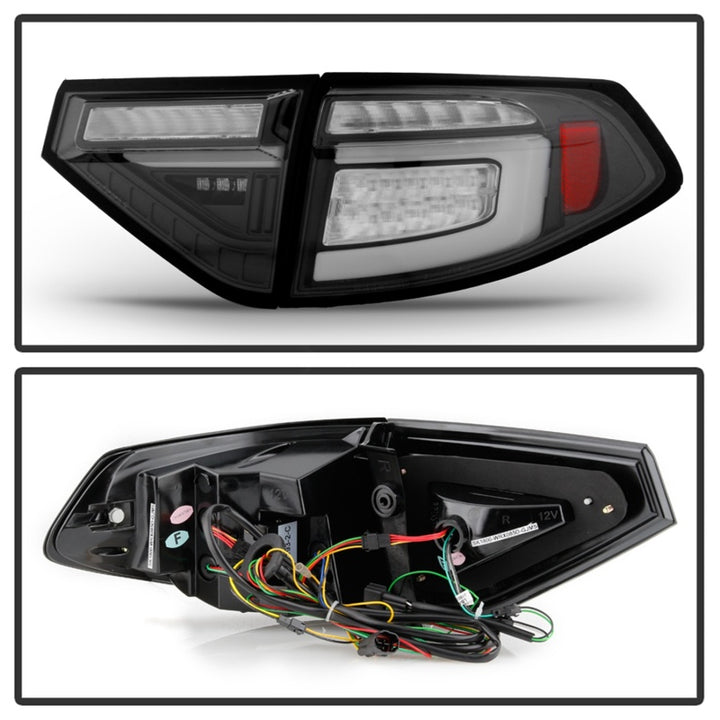 Spyder 08-14 Subara Impreza WRX Hatchback LED Tail Lights Seq Signal Black ALT-YD-SI085D-SEQ-BK - Bull Strap