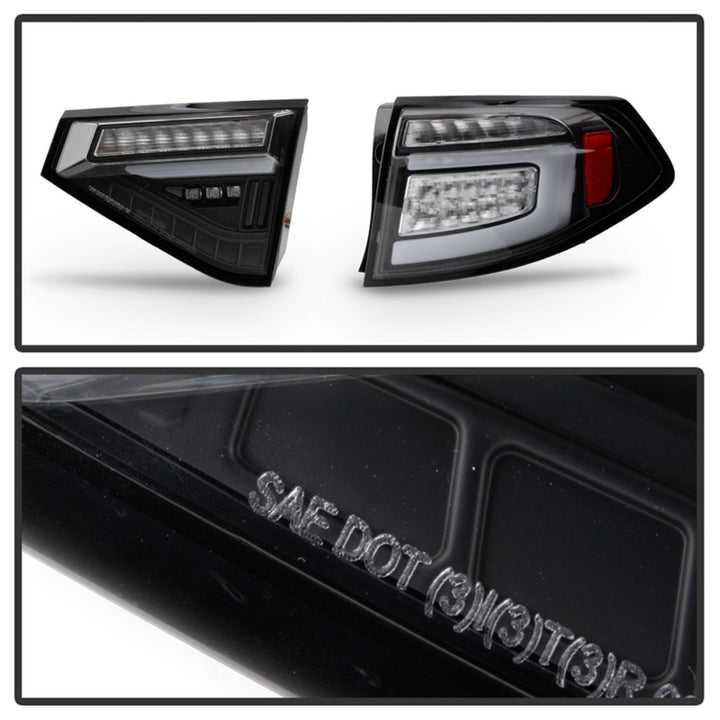 Spyder 08-14 Subara Impreza WRX Hatchback LED Tail Lights Seq Signal Black ALT-YD-SI085D-SEQ-BK - Bull Strap