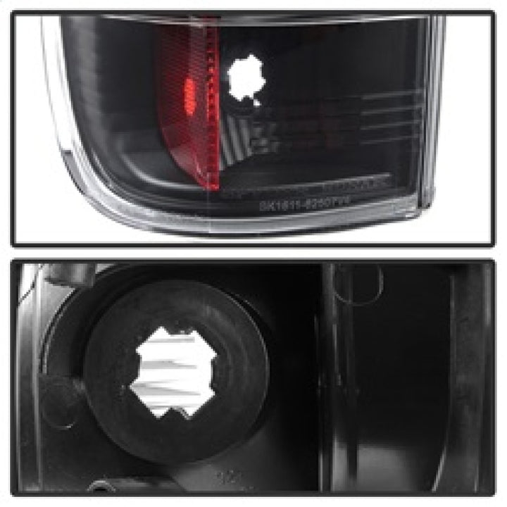 Spyder 08-16 Ford Super Duty F-250 V3 Light Bar LED Tail Lights - Black (ALT-YD-FS07V3-LBLED-BK) - Bull Strap