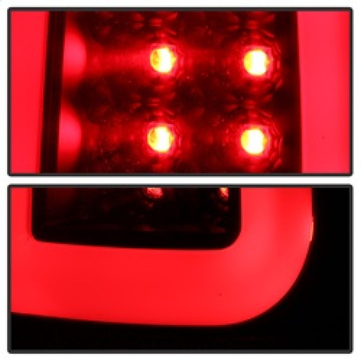 Spyder 08-16 Ford Super Duty F-250 V3 Light Bar LED Tail Lights - Black (ALT-YD-FS07V3-LBLED-BK) - Bull Strap