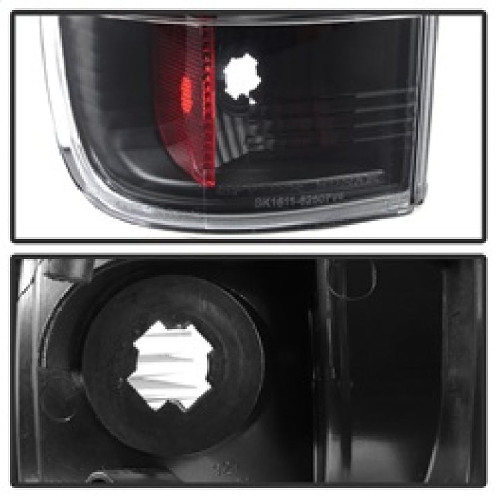 Spyder 08-16 Ford Super Duty F-250 V3 Light Bar LED Tail Lights - Black (ALT-YD-FS07V3-LBLED-BK) - Bull Strap