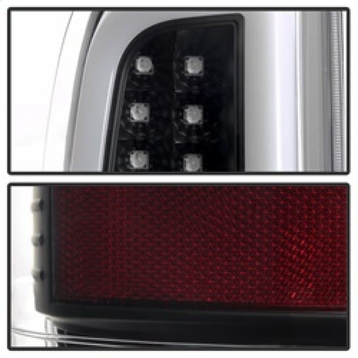 Spyder 08-16 Ford Super Duty F-250 V3 Light Bar LED Tail Lights - Black (ALT-YD-FS07V3-LBLED-BK) - Bull Strap