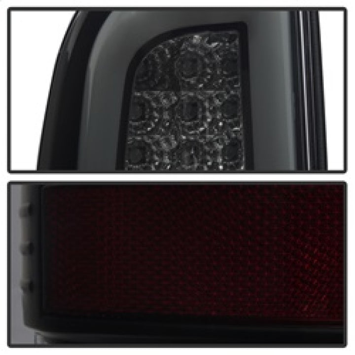 Spyder 08-16 Ford Super Duty F-250 V3 Light Bar LED Tail Lights - Blk Smoke ALT-YD-FS07V3-LBLED-BSM - Bull Strap