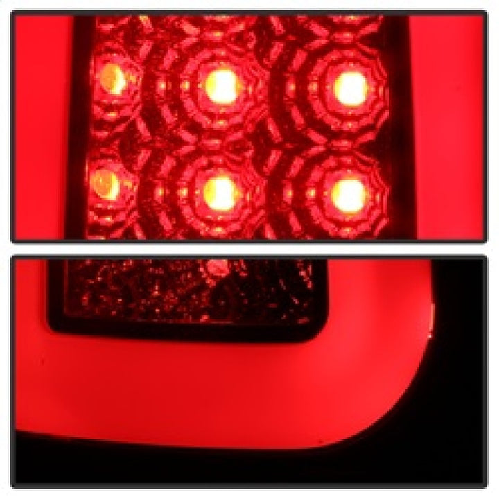 Spyder 08-16 Ford Super Duty F-250 V3 Light Bar LED Tail Lights - Blk Smoke ALT-YD-FS07V3-LBLED-BSM - Bull Strap