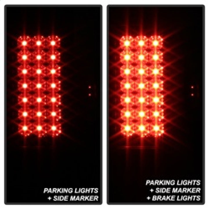 Spyder 08-16 Ford Super Duty LED Tail Lights Black Smoke ALT-YD-FS07-LED-BSM - Bull Strap
