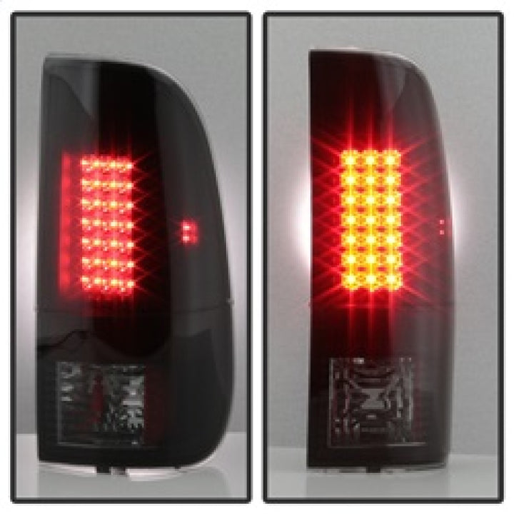 Spyder 08-16 Ford Super Duty LED Tail Lights Black Smoke ALT-YD-FS07-LED-BSM - Bull Strap