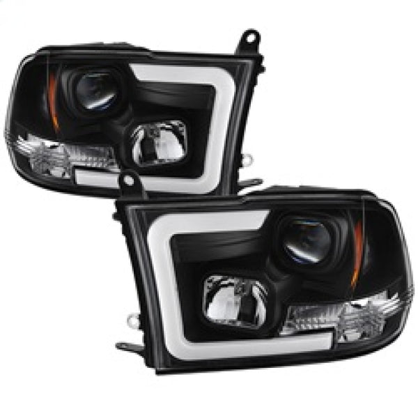 Spyder 09-16 Dodge Ram 1500 Version 2 Headlights Light Bar DRL Black PRO-YD-DR09V2-LBDRL-BK - Bull Strap