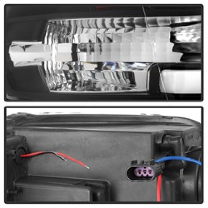 Spyder 09-16 Dodge Ram 1500 Version 2 Headlights Light Bar DRL Black PRO-YD-DR09V2-LBDRL-BK - Bull Strap