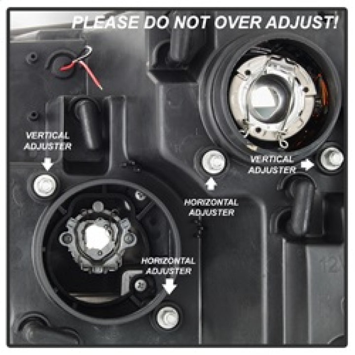 Spyder 09-16 Dodge Ram 1500 Version 2 Headlights Light Bar DRL Black PRO-YD-DR09V2-LBDRL-BK - Bull Strap