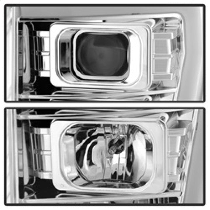 Spyder 11-16 Ford F-250/F-350 V2 Projector Headlights - Light Bar DRL - Chrome PRO-YD-FS11V2-LB-C - Bull Strap