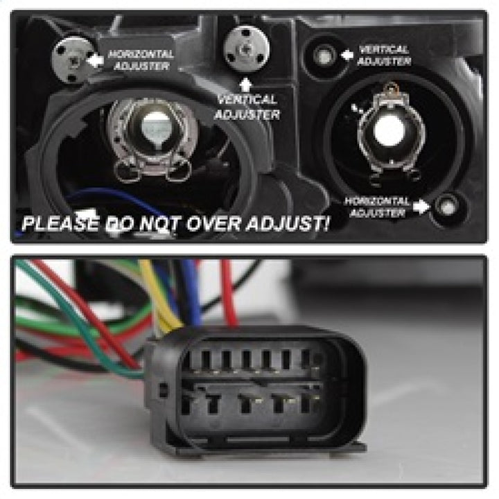 Spyder 12-14 BMW F30 3 Series 4DR Projector Headlights - LED DRL - Black (PRO-YD-BMWF3012-DRL-BK) - Bull Strap