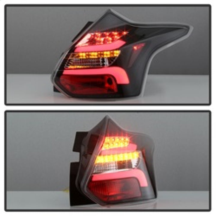 Spyder 12-14 Ford Focus 5DR LED Tail Lights - Black (ALT-YD-FF12-LED-BK) - Bull Strap