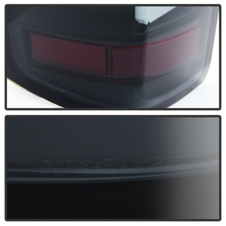 Spyder 14-18 Chevy 1500 / 15-19 GMC 3500 Dually / Bar LED Tail Lights Blk Smke ALT-YD-CS14-LBLED-BSM - Bull Strap