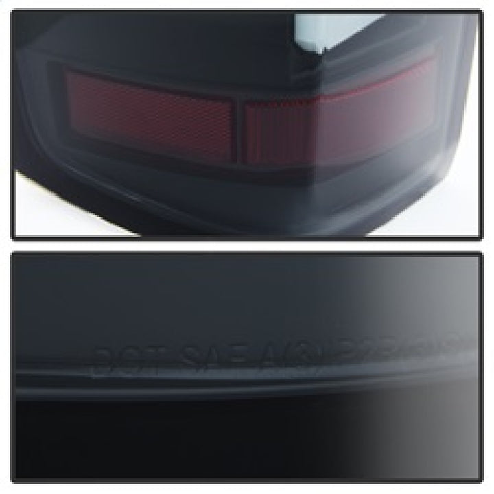 Spyder 14-18 Chevy 1500 / 15-19 GMC 3500 Dually / Bar LED Tail Lights Blk Smke ALT-YD-CS14-LBLED-BSM - Bull Strap