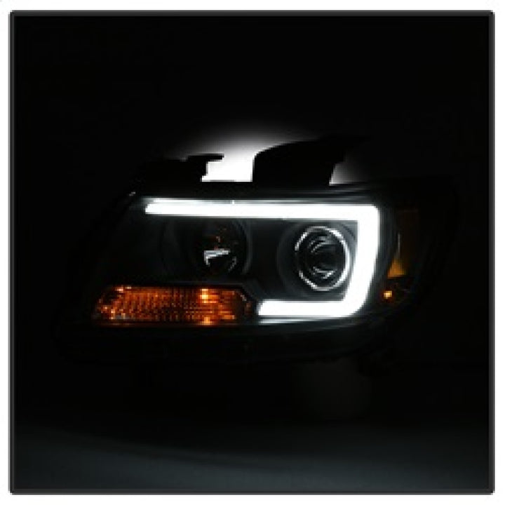 Spyder 15-17 Chevy Colorado Projector Headlights - Light Bar LED - Black (PRO-YD-CCO15-LBDRL-BK) - Bull Strap