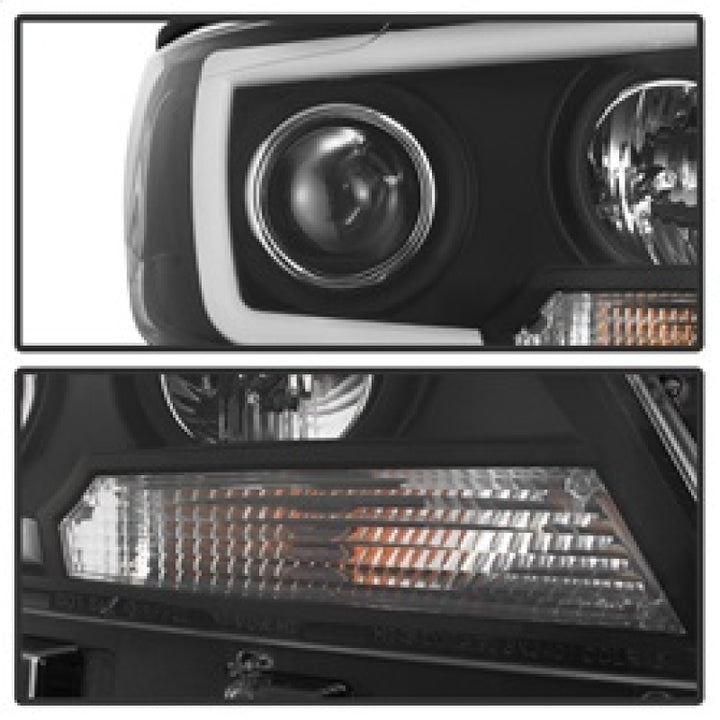 Spyder 15-17 Chevy Colorado Projector Headlights - Light Bar LED - Black (PRO-YD-CCO15-LBDRL-BK) - Bull Strap
