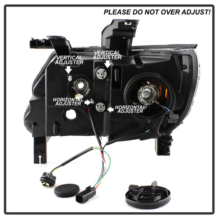 Spyder 15-17 Chevy Colorado Projector Headlights - Light Bar LED - Black (PRO-YD-CCO15-LBDRL-BK) - Bull Strap