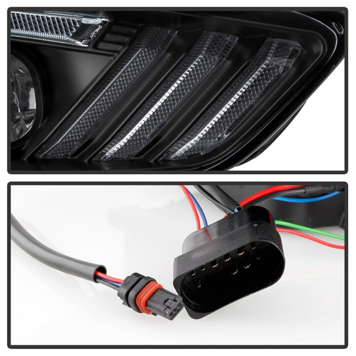 Spyder 15-18 Ford Focus Projector Headlights - Seq Turn Light Bar - Black PRO-YD-FF15-LBSEQ-BK - Bull Strap