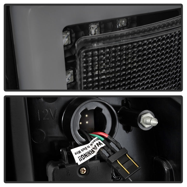 Spyder 16-17 Toyota Tacoma LED Tail Lights - Black Smoke (ALT-YD-TT16-LED-BSM) - Bull Strap