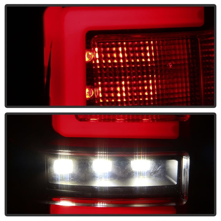 Spyder 16-17 Toyota Tacoma LED Tail Lights - Black Smoke (ALT-YD-TT16-LED-BSM) - Bull Strap