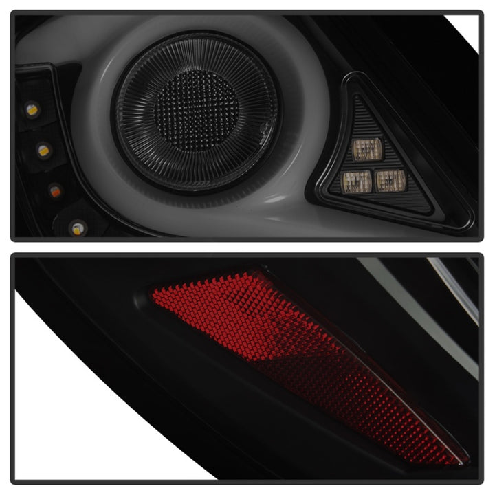 Spyder 16-18 Honda Civic 4 Door Light Bar LED Tail Lights - Black Smoke (ALT-YD-HC164D-LB-BSM) - Bull Strap