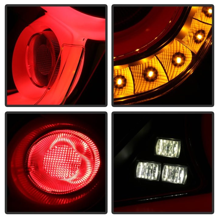 Spyder 16-18 Honda Civic 4 Door Light Bar LED Tail Lights - Black Smoke (ALT-YD-HC164D-LB-BSM) - Bull Strap
